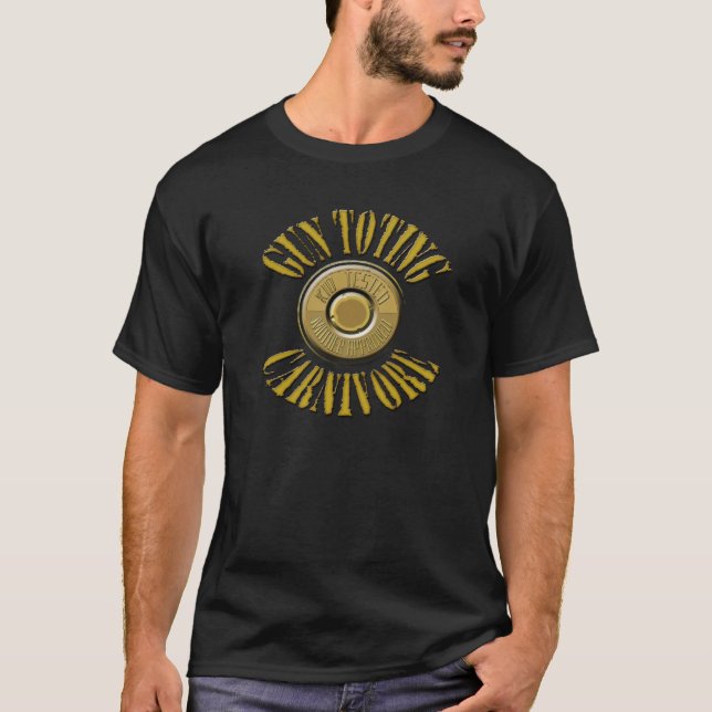 Köttätande Skal Hölje Med Pistol Tee Shirt (Framsida)