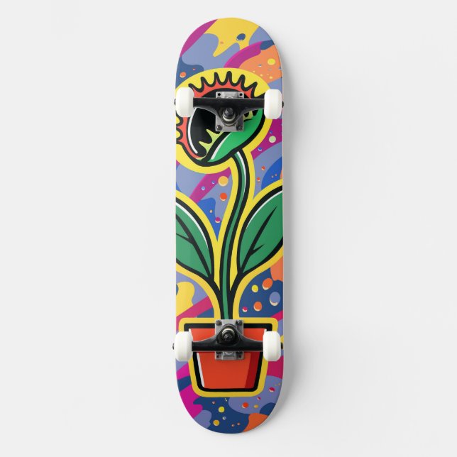 Köttätande växt skateboard – Urban Art Design (Framsida)