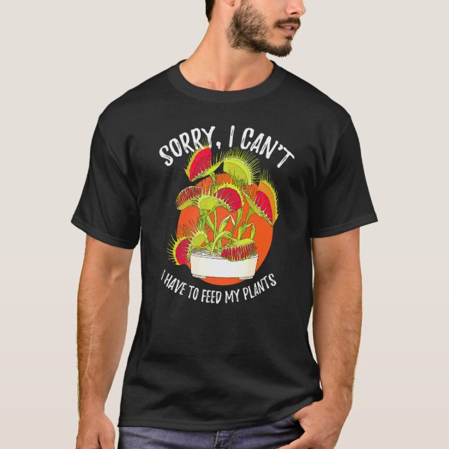 Köttätande växt Venus flugfälla ledsen kan jag int T Shirt (Framsida)