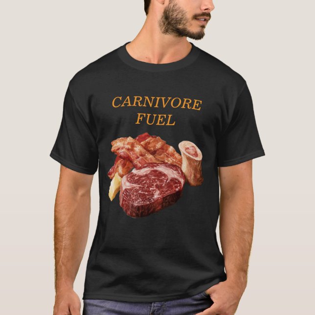 Köttätarbränsle - Biff, Ägg, Bacon & Benmärg T Shirt (Framsida)