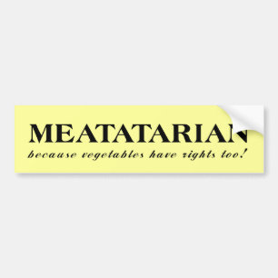 Köttatarian Grönsaker Roligt Bildäckslapp Humor Bildekal