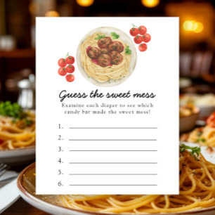 Köttbullar Pasta - Gissa det söta röret spel