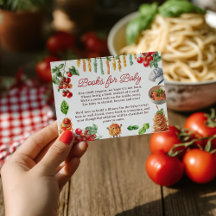 Köttbulle Italiensk Pasta Böcker för Baby Shower
