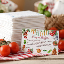 Köttbulls Italiensk Pasta Baby Shower Blöja-Raffel