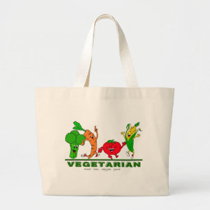 köttdåliga, veggiesbravegetarian jumbo tygkasse