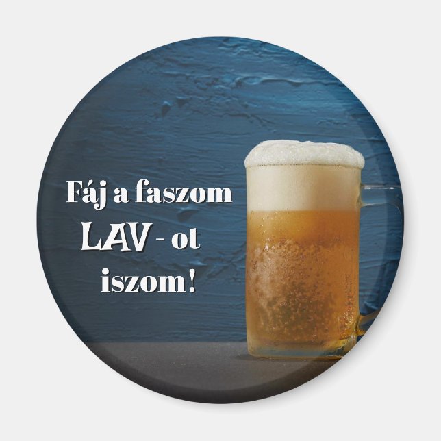 Köttet gör ont, dricker LAV! kylmagnet Magnet (Framsidan)