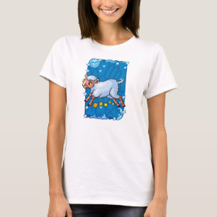 Köttfår från apricorn som lämnar i Stars Tee Shirt