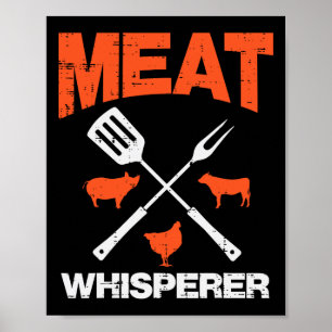 Köttflüstaren Rolig Grillning Bbq Grill M Poster