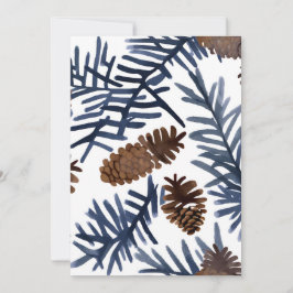 Kottkott och grenar | Vintermålning i akvarell Julkort