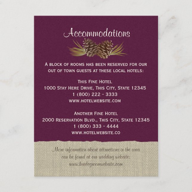 Kottkott och jutesäck Info Kort Plommon (Framsida)