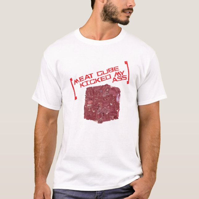 Köttkuben sparkade mitt. tee shirt (Framsida)