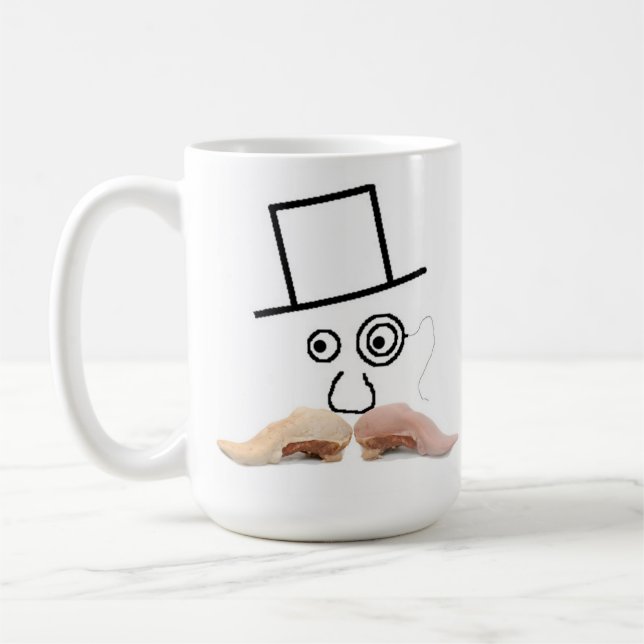 Köttmustaschmugg Kaffemugg (Vänster)