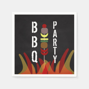 Köttspett BBQ Grillfest Pappersservett