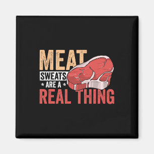 Köttsvett Är En Riktig Sakkunnig Grillentusiast Magnet