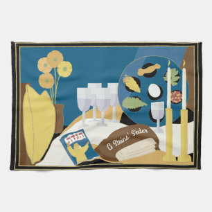 Kötttorn "A Pesach Seder Bord" Kökshandduk