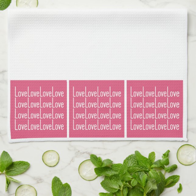 Kötttorn för kärlek i Kärlek i Kärlek Kökshandduk (Vikta)