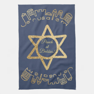 Kötttorn (Guld Jerusalem) Kökshandduk