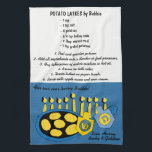 Kötttorn ’Hanukkah Frying Latkes Recipe’ Kökshandduk<br><div class="desc">Kötttornet "Hanukkah Frying Latkes Recipe Dish Towel" anpassar sig genom att lägga till en egen text. Ta bara bort min text och ersätt den med ditt eget favoritteckensnitt med stil, färg och storlekare. Tack för att du stannade och shoppade förbi. Mycket uppskattat! Lycklig Chanukah/Hanukkah!Stil: Kökshandduk 16 x 24" Ta fram...</div>
