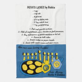 Kötttorn ’Hanukkah Frying Latkes Recipe’ Kökshandduk