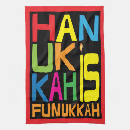Kötttorn "Hanukkah is Funukkah" Dish Towel Kökshandduk