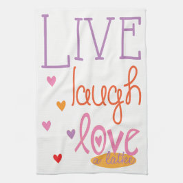 Kötttorn "Live Laugh Kärlek a Latke Towel" Kökshandduk