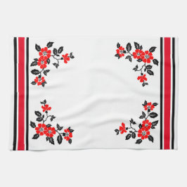 Kötttorn med Red Poppy-design Kökshandduk