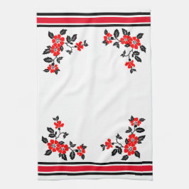 Kötttorn med Red Poppy-design Kökshandduk