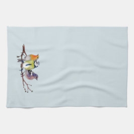 Kötttorn tre små fåglar kökshandduk