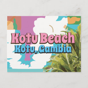 Kotu Beach Kotu, reseaffisch för Gambia Vykort