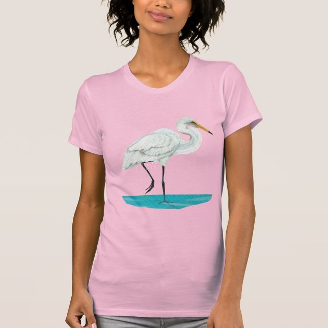 Kotuku White heron T Shirt (Framsida)