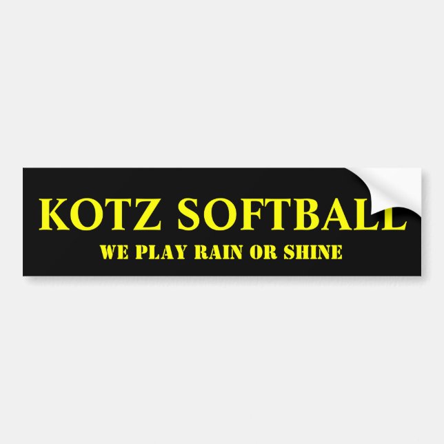 KOTZ-SOFTBALL BILDEKAL (Framsidan)