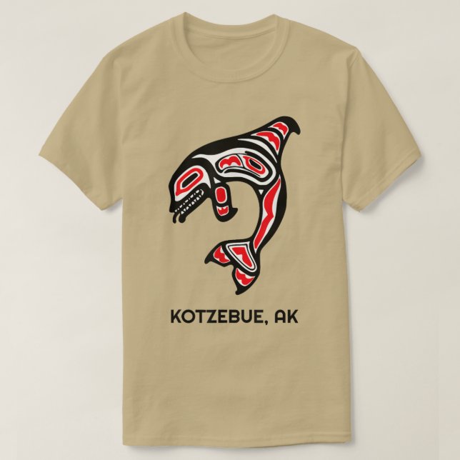 Kotzebue Alaska Native Indian Orca Kille T Shirt (Design framsida)