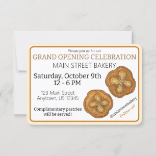 Kougin Amann Pastry Fransk Bakery Grand Open Inbjudningar