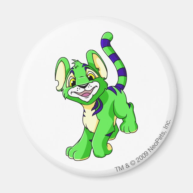 Kougra Grönt Magnet (Framsidan)