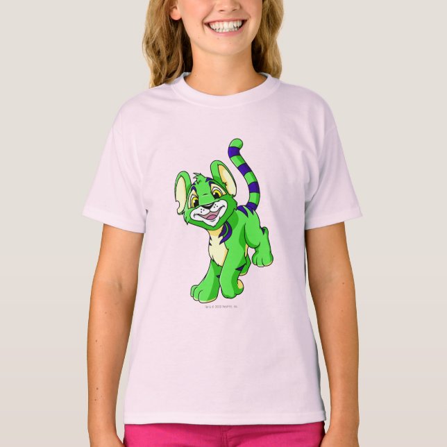 Kougra Grönt Tee Shirt (Framsida)