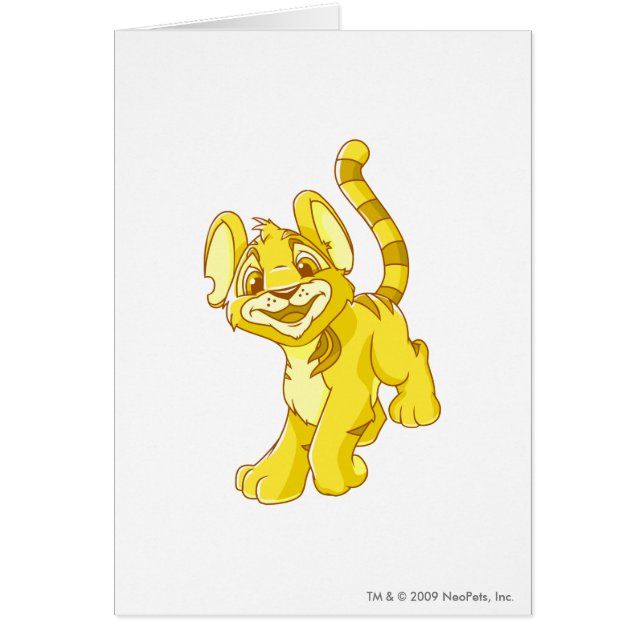 Kougra guld hälsningskort (Framsidan)