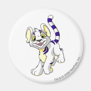 Kougra vit magnet