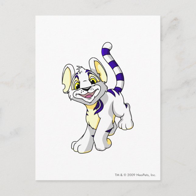 Kougra White Vykort (Framsida)