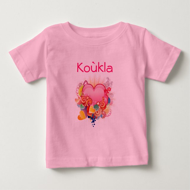 Koukla Retro-Hjärta-Design Tröja (Framsida)
