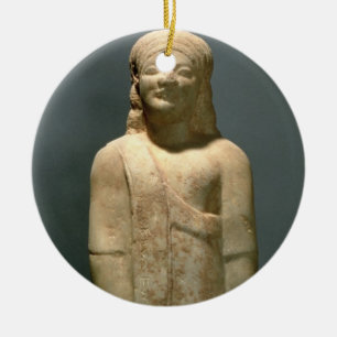 Kouros Dionysermos, grek, arkaisk period, c.600 B Julgransprydnad Keramik