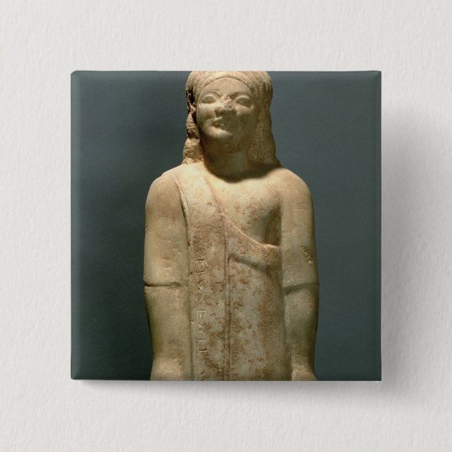 Kouros Dionysermos, grek, arkaisk period, c.600 B Knapp (Framsida)
