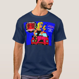 Kousin Freaky Fincher Universiteten T Shirt