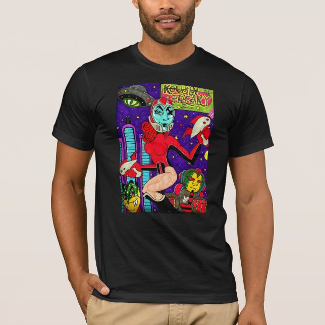Kousin Freaky Space T Shirt (Framsida)