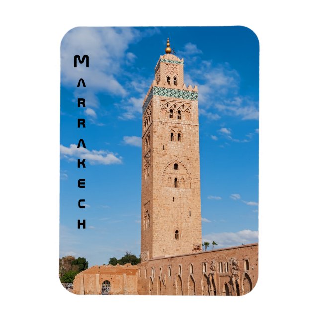 Koutoubia Mosque - Marrakech, Marocko Magnet (Vertikal)