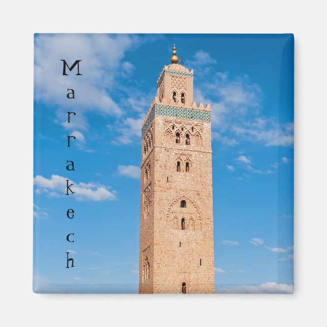 Koutoubia Mosque - Marrakech, Marocko Magnet (Framsidan)