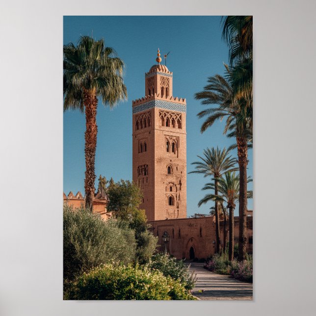 Koutoubia Mosque Marrakech - Moroccan Architectura Poster (Framsidan)