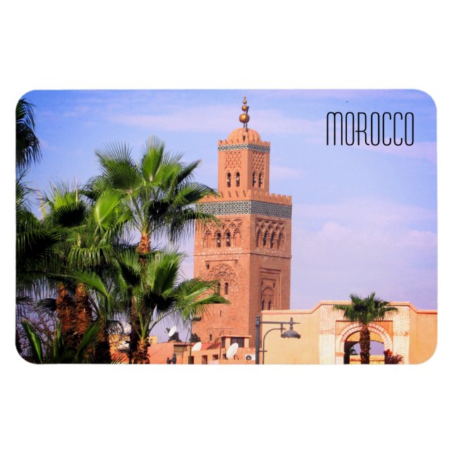 koutoubia mosque Morocco magnet (Horisontell)