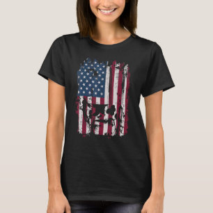 Kow American Flagga 4:e juli: Uppfödare av nötkrea T Shirt