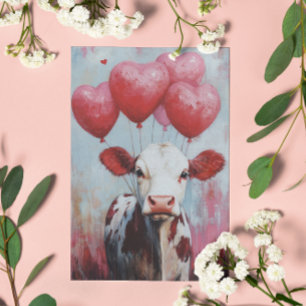 Kow Balloon Valentindagen Vykort