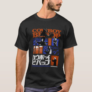 Kow Bebop Kanji Tecknad Strips T Shirt